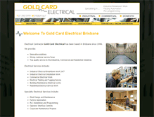 Tablet Screenshot of goldcardelectrical.com.au
